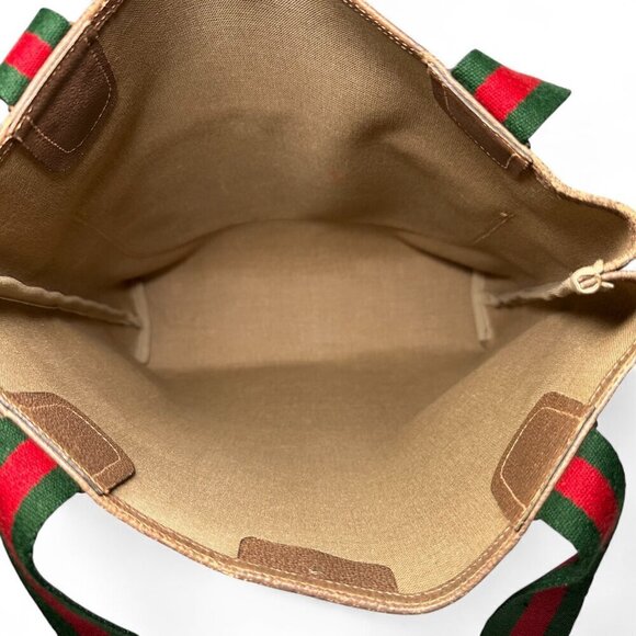 GUCCI Vintage Supreme Coated Canvas Sherry Line Tote Bag, Brown - Picture 5 of 14
